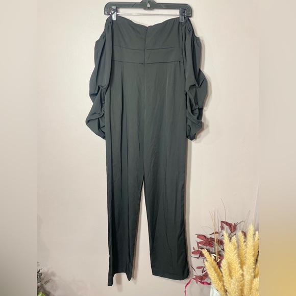 Off Shoulder Black Jumpsuit - Picture 4 of 7